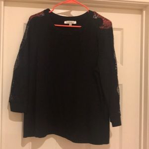 Black Lace Sweatshirt